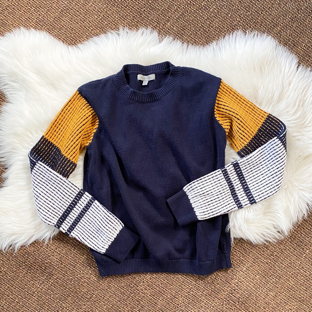 Cable Stitch 100% Cotton Knit Sweater | M